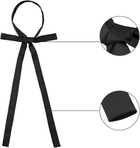 Allegra K Women's Long Self Tie Solid Color Ribbon Cosplay Elegant Neck Bowtie in Saudi Arabia