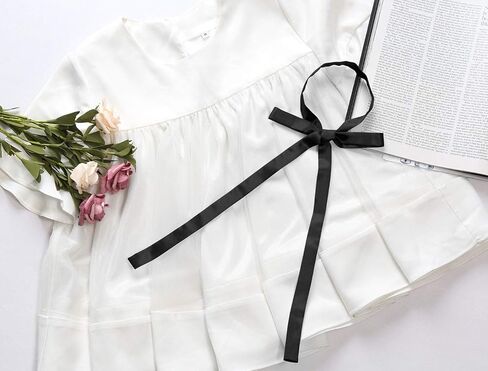 Allegra K Women's Long Self Tie Solid Color Ribbon Cosplay Elegant Neck Bowtie in Saudi Arabia