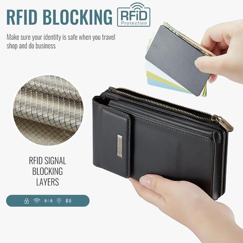CaseMe Small Crossbody Cell Phone Bag for Women, RFID Blocking Shoulder Handbag Strap Wallet Purse with Card Slots in Saudi Arabia