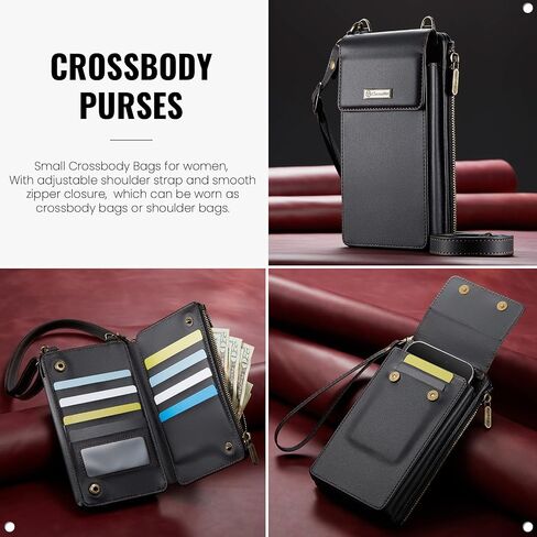CaseMe Small Crossbody Cell Phone Bag for Women, RFID Blocking Shoulder Handbag Strap Wallet Purse with Card Slots in Saudi Arabia