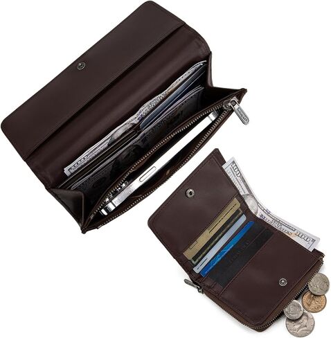 Montana West X Wrangler Women's Wallet Set RFID Wallet for Women Large Womens Wallet Woman Credit Card Wallet with ID Window Gifts for Birthday Anniversary in Kuwait