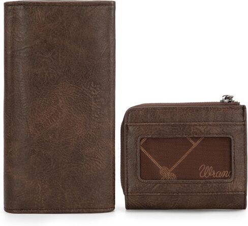 Montana West X Wrangler Women's Wallet Set RFID Wallet for Women Large Womens Wallet Woman Credit Card Wallet with ID Window Gifts for Birthday Anniversary in Kuwait