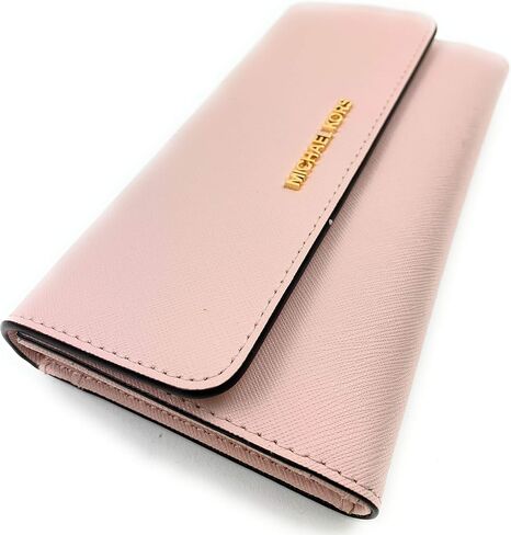 Michael Kors Women's Jet Set Travel Large Trifold Wallet (Powder Blush) in Kuwait