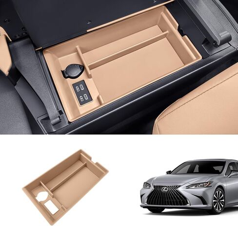 Compatible with Lexus ES ES250, ES300, ES300h, ES350H, 2022, 2023, 2024, interior armrest storage box, bracket tray, center console organizer, in car supplies in Saudi Arabia
