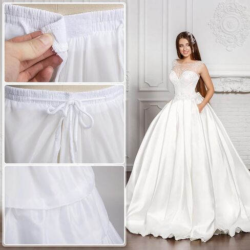 Petticoats for Women 4 Hoop Skirt 5 Layers Ball Gown Half Slips Crinoline Underskirt for Wedding Party Prom in Saudi Arabia