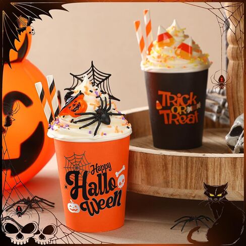 2 حزمة سقوط صينية ديكور مع أكواب كريمة مخفوقة صناعية ديكورات الخريف قطعة مركزية لطاولة الخريف ديكور المطبخ صينية اليقطين لتزيين رف الخريف ديكور مزرعة الخريف in Kuwait