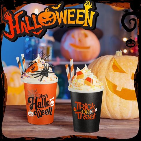 2 حزمة سقوط صينية ديكور مع أكواب كريمة مخفوقة صناعية ديكورات الخريف قطعة مركزية لطاولة الخريف ديكور المطبخ صينية اليقطين لتزيين رف الخريف ديكور مزرعة الخريف in Kuwait