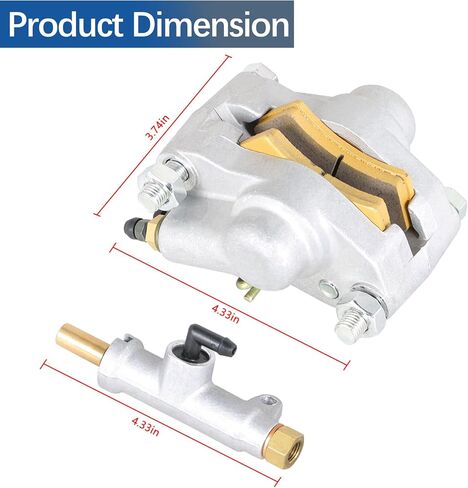 WFLNHB Rear Brake Caliper + Master Cylinder Replacement for Polaris Sportsman 500 4x4 1998 1999 2000 2001 2002 in Saudi Arabia