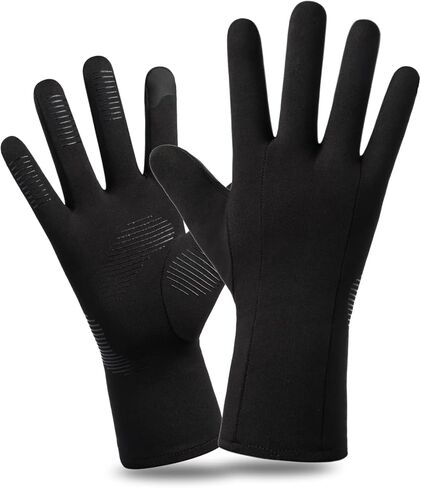 قفازات شتوية مقاومة للرياح من YAMEIZE تعمل باللمس - قفازات دافئة مضادة للانزلاق مناسبة للرجال والنساء والجري والقيادة وركوب الدراجات والعمل in Kuwait