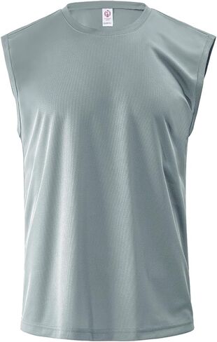 Mens Tank Top Workout - Sleeveless Quick Dry Running Sports Gym Fitness Shirts Plain Muscle Tee in Saudi Arabia