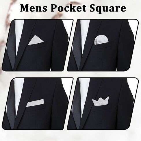 Handkerchiefs for Men White Pocket Squares Men's Cotton Handkerchiefs in Saudi Arabia