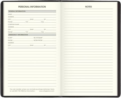 AT-A-GLANCE 2025-2026 Planner, 3-1/2" x 6", Pocket Size, 2 Year Monthly Planner, Black (700240525) in Saudi Arabia