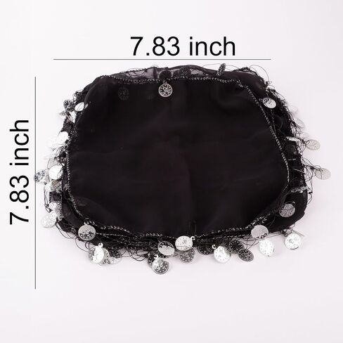Tulle Bride Handkerchief | Wedding Party Accessory Gift, Belly Dance with Plastic Patterned Stamps - 10 Pieces | 7.8 * 7.8 Inch in Saudi Arabia