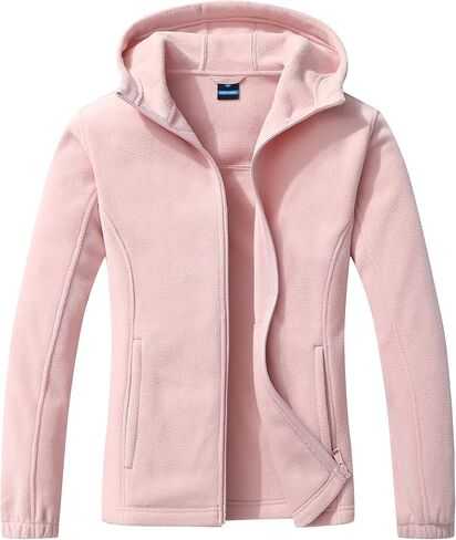 GIMECEN Women's Soft Polar Fleece Jacket Full Zip Hoodies Long Sleeve Sweatshirts Casual Hooded Outerwear in Saudi Arabia