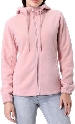 GIMECEN Women's Soft Polar Fleece Jacket Full Zip Hoodies Long Sleeve Sweatshirts Casual Hooded Outerwear in Saudi Arabia