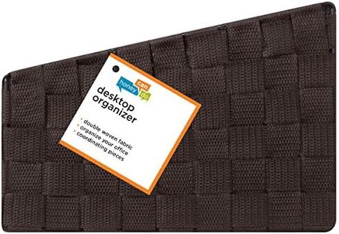 Honey-Can-Do OFC-03611 Woven Mail and File Desk Organizer, 12 x 10.25 x 7", Espresso Brown in Kuwait