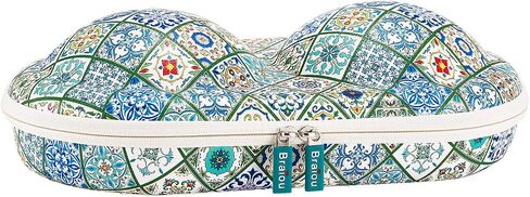 Premium Bra Case Lingerie Travel Bag Zip Underwear Organizer Bag for A-DD Cup (Green Plaid) in Saudi Arabia