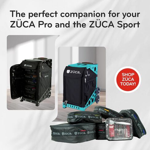 مجموعة حقائب أدوات التعبئة القياسية ZUCA Pro-Black - حل متين وواسع لتخزين مستحضرات التجميل، حقيبة أدوات الزينة شفافة معتمدة من إدارة أمن المواصلات الأمريكية للسفر والاستخدام الاحترافي in Kuwait