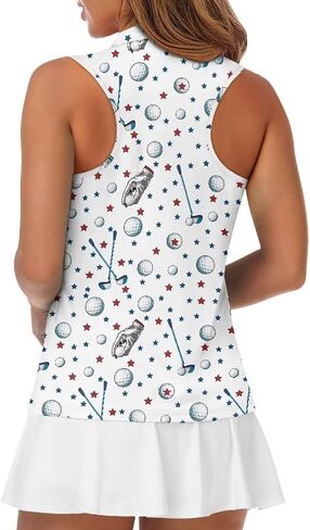 Women's Golf Shirts Sleeveless with Collar Moisture Wicking Tennis Tank Tops Ladies Athletic Shirt Golf Activewear in Saudi Arabia