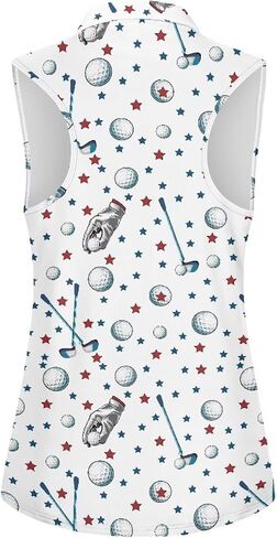 Women's Golf Shirts Sleeveless with Collar Moisture Wicking Tennis Tank Tops Ladies Athletic Shirt Golf Activewear in Saudi Arabia