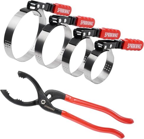 مجموعة مفاتيح فلتر الزيت، أداة إزالة فلتر الزيت 2-3/4 بوصة - 5-1/4 بوصة، كماشة فلتر زيت قابلة للتعديل 12 بوصة in Kuwait