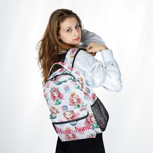Girls Backpack for School, Mermaid Backpack for Elementary Preschool, Cute Kid Backpacks with Lunch Box and Pencil Case, 17" Lightweight Large Capacity Aesthetic Bookbag in Saudi Arabia