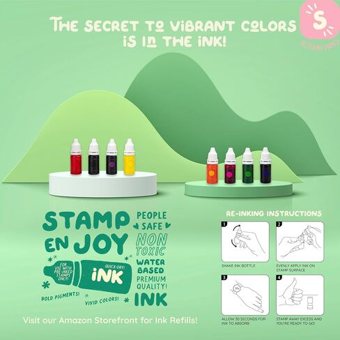Stamp Joy - 6 Self-Ink Flash Stamp Set, Multicolor Teacher Stamps, Office Stationery Stamps, Pre-Inked, Refillable Stamps (Motivation Set) in Saudi Arabia