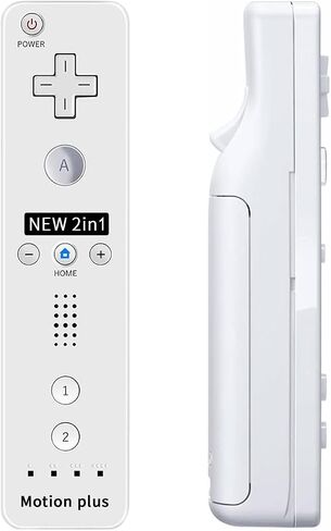 QUMOX Remote Game Control, Built-in Motion Plus Remote and Nunchuk Controller with Silicon Case for Wii and Wii U (Blue) in Kuwait
