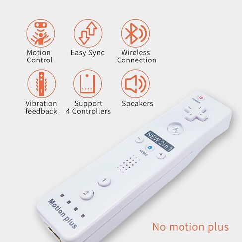 QUMOX Remote Game Control, Built-in Motion Plus Remote and Nunchuk Controller with Silicon Case for Wii and Wii U (Blue) in Kuwait