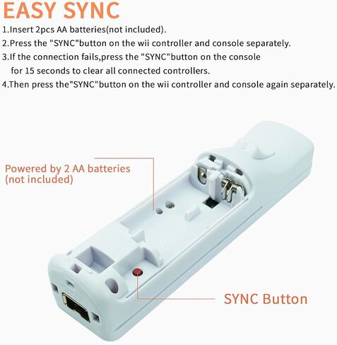 QUMOX Remote Game Control, Built-in Motion Plus Remote and Nunchuk Controller with Silicon Case for Wii and Wii U (Blue) in Kuwait