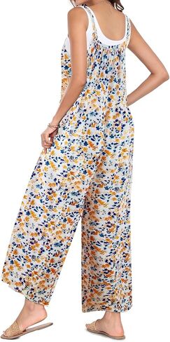 جمبسوت للنساء كاجوال بوهو بدون أكمام وحزام واسع الساق وزرة عصرية 2024 in Kuwait