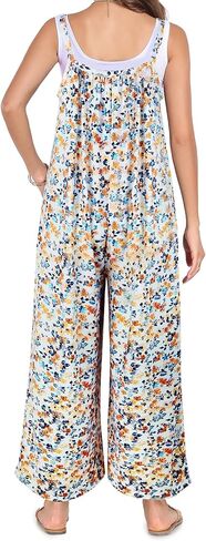 جمبسوت للنساء كاجوال بوهو بدون أكمام وحزام واسع الساق وزرة عصرية 2024 in Kuwait