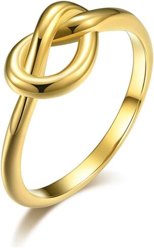 14K Gold Stainless Steel Twist Rope Band Rings for Women Teen Girls,Trendy Knuckle Statement Earrings Jewelry for Gifts Party Prom,Small Beaded Rings in Saudi Arabia