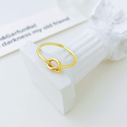 14K Gold Stainless Steel Twist Rope Band Rings for Women Teen Girls,Trendy Knuckle Statement Earrings Jewelry for Gifts Party Prom,Small Beaded Rings in Saudi Arabia