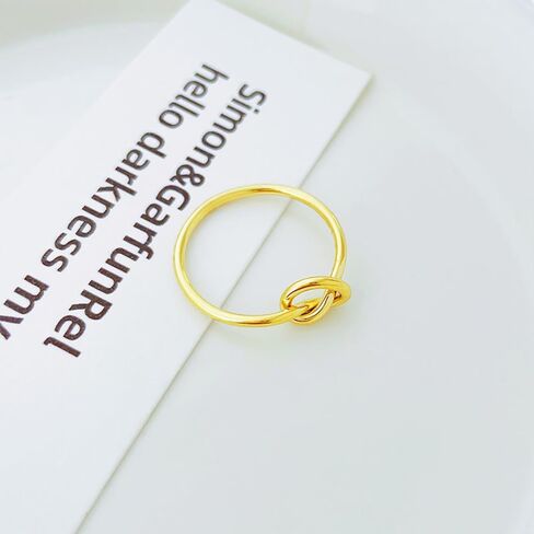 14K Gold Stainless Steel Twist Rope Band Rings for Women Teen Girls,Trendy Knuckle Statement Earrings Jewelry for Gifts Party Prom,Small Beaded Rings in Saudi Arabia