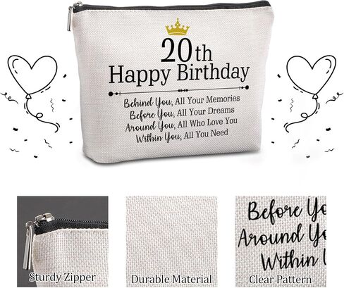 90th Birthday Gifts for Women Travel Zipper Makeup Bag 90th Birthday Gift Ideas Mom Grandmother Aunt Happy 90th Birthday 90th Birthday Party Decorations in Saudi Arabia