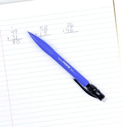 قلم رصاص ميكانيكي من Pentel Prime 0.7 مم، أسطوانة حمراء، صندوق من 12 (AX7B) in Kuwait