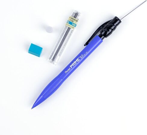 قلم رصاص ميكانيكي من Pentel Prime 0.7 مم، أسطوانة حمراء، صندوق من 12 (AX7B) in Kuwait