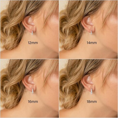 Gold Earrings for Women, 14K Gold Plated Small Thick Gold Hoop Earrings for Women Lightweight Huggie Hoop Earrings Gold Jewelry for Gifts Trendy Gold Jewelry in Kuwait