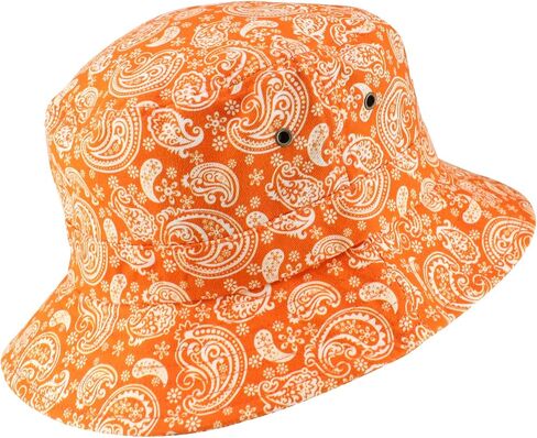 Trendy Apparel Shop XXL Oversized Relaxed Paisley Bandana Print Bucket Hat in Saudi Arabia