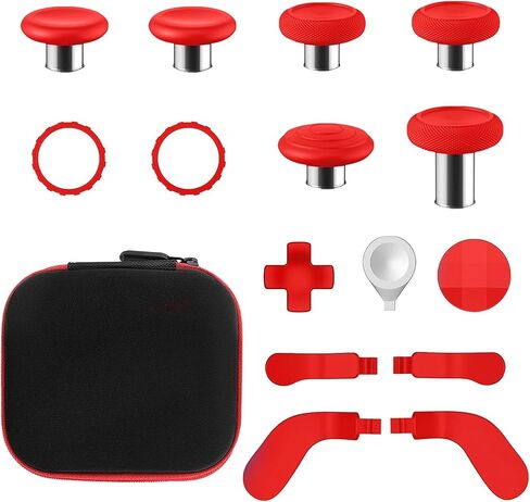 TOMSIN Thumbsticks&Paddles for Xbox Elite Series 2 Core Robot White,15 In 1 Accessories Pack with Case for Xbox Elite 2 Controller,6 Metal Thumbsticks,4 Paddles,2 D-pad,Protection Rings (Robert White) in Saudi Arabia