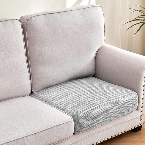 Deep Dream Sectional Couch Covers 4 Pieces Stretch Couch Cushion Covers for Left/Right Sectional Couch Dogs Pet L Shaped Anti-Slip Sofa Slipcovers (3 Seater + 1 Chaise, Dark Grey) in Saudi Arabia