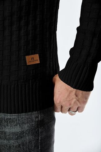 JMIERR Men's Shawl Collar Pullover Sweater Casual Slim Fit Button Textured Knit Sweaters in Saudi Arabia