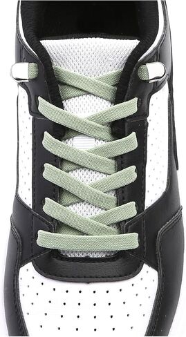 ZHENTOR Elastic No Tie Shoe Laces for Adults & Kids, Flat Elastic Tieless Shoelaces for Sneakers in Kuwait