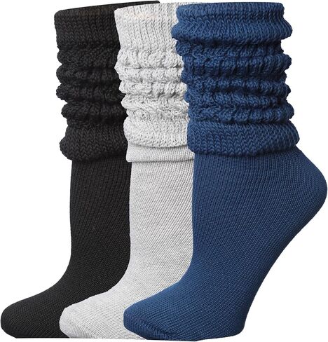 Tipi Toe 3 pack Women's Slouch Socks Knee High Boot Socks Warm Cozy Long Scrunch Socks in Saudi Arabia