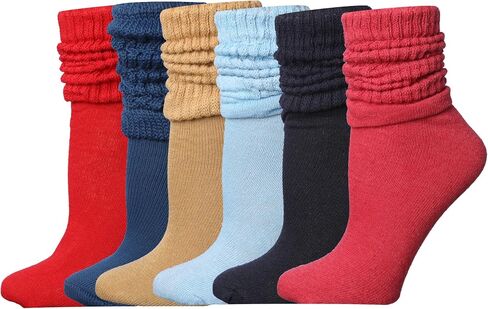Tipi Toe 3 pack Women's Slouch Socks Knee High Boot Socks Warm Cozy Long Scrunch Socks in Saudi Arabia