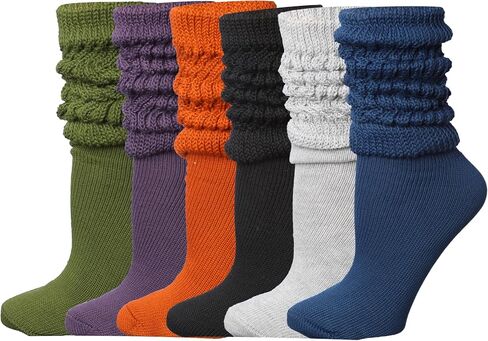 Tipi Toe 3 pack Women's Slouch Socks Knee High Boot Socks Warm Cozy Long Scrunch Socks in Saudi Arabia