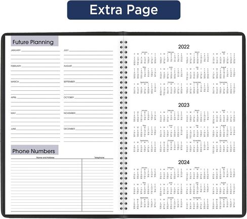 AT-A-GLANCE 2023 Monthly Planner, DayMinder, 8" x 12", Large, Faux Leather, Black (G47000) in Saudi Arabia