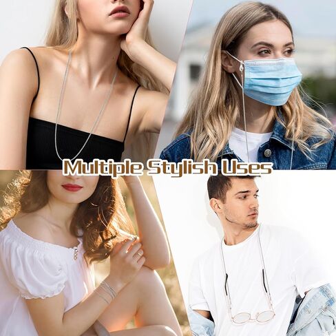 Eyeglass Chains for Women, Sunglasses Eyeglass Chain Metal Eyeglasses Chain Hanger Necklace Eyewear Retainer in Saudi Arabia