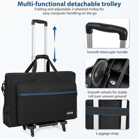 شاشات LCD / أجهزة تلفزيون دوارة (حتى 2) حقيبة حمل للنقل بعجلات لشاشة عرض مبطنة مقاس 27 بوصة - 32 بوصة حقيبة سفر in Kuwait
